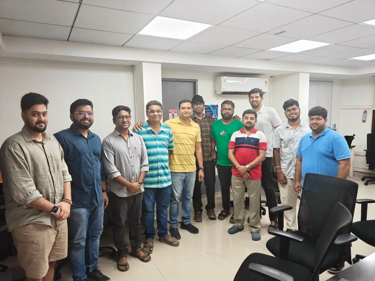 Group photo of leaders at a Tech Coach Circle meetup in Bangalore